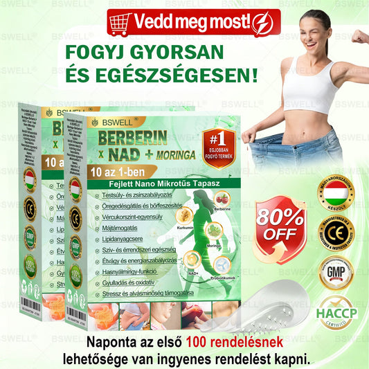 ☘️BSWELL® Nano mikrotűs karcsúsító tapasz (Napi egyszer, látható változás 28 nap alatt) ✅ Támogatja a fogyást, szívet, cukorbetegséget, alvást, ízületeket és még sok más!
