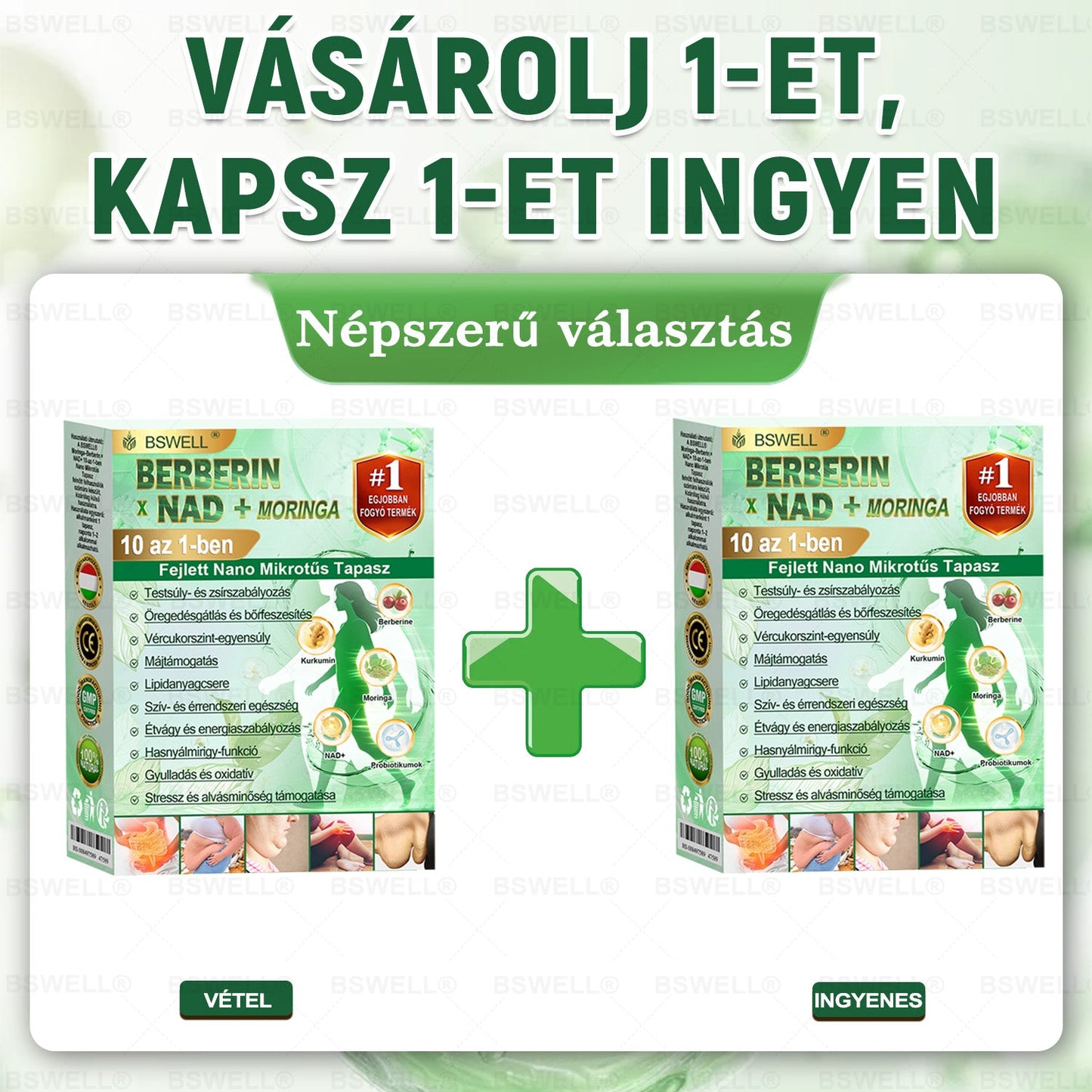 ☘️BSWELL® Nano mikrotűs karcsúsító tapasz (Napi egyszer, látható változás 28 nap alatt) ✅ Támogatja a fogyást, szívet, cukorbetegséget, alvást, ízületeket és még sok más!