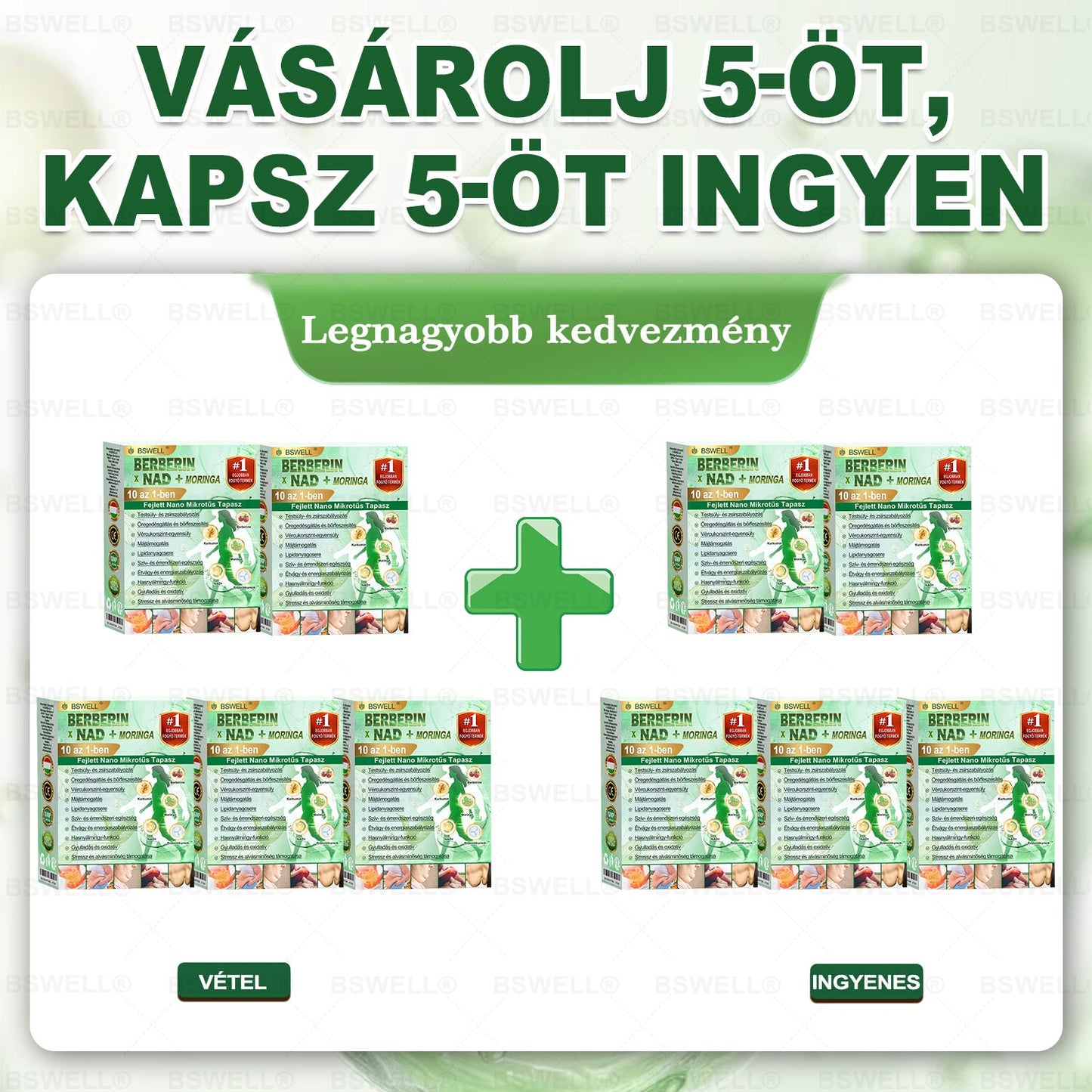☘️BSWELL® Nano mikrotűs karcsúsító tapasz (Napi egyszer, látható változás 28 nap alatt) ✅ Támogatja a fogyást, szívet, cukorbetegséget, alvást, ízületeket és még sok más!