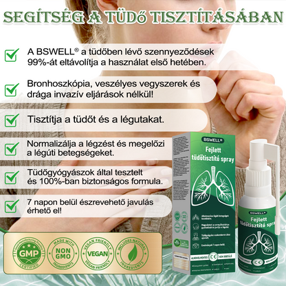🌱BSWELL®  Fejlett Tüdőtisztító Spray -Támogatja a tüdő, a hörgők és az orrmelléküregek egészségét, elősegíti a légzőrendszer egészségét és a könnyebb légzést